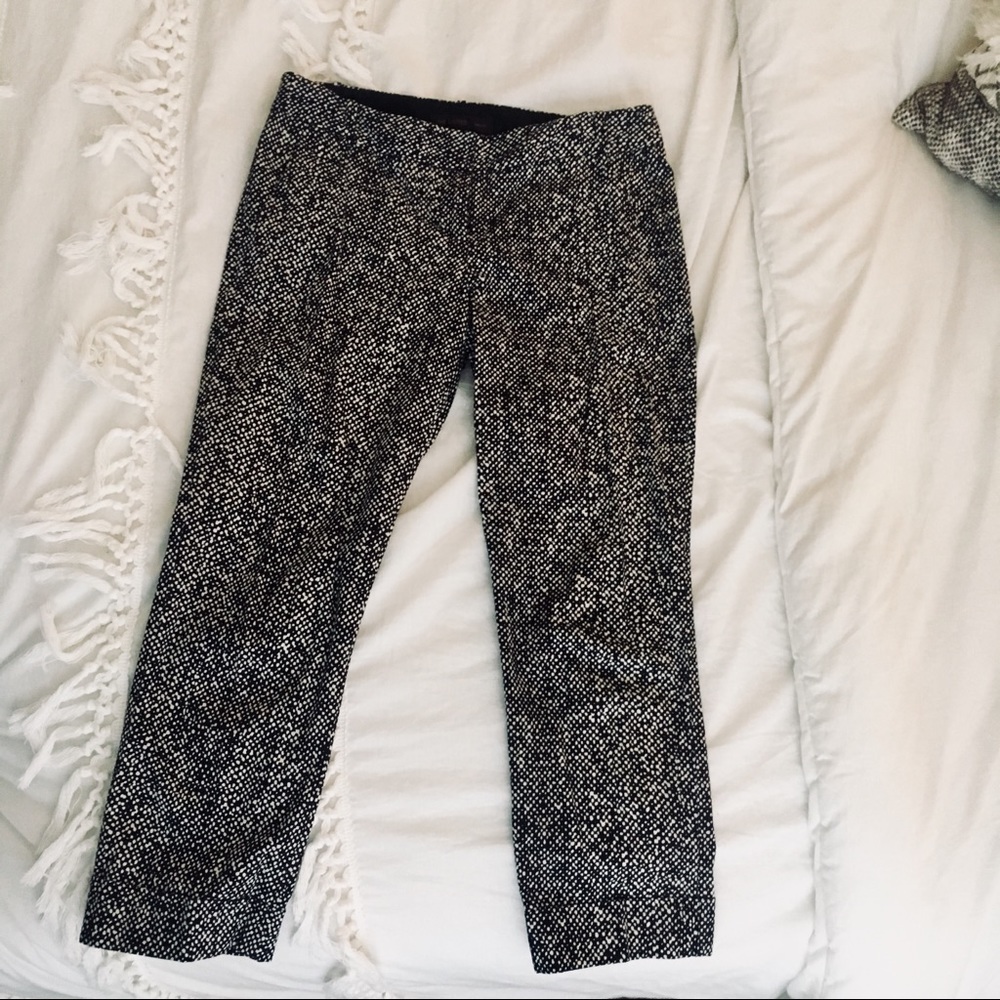 The Limited Black & White Chino Pants